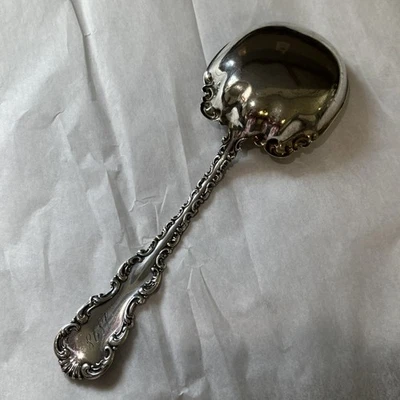 Большая сервировочная ложка Whiting Sterling LOUIS XV (1891) — около 8 дюймов  - Изображение 1 из 4