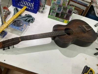 First Allied Institute Allied Arts Vintage Acoustic Guitar Needs Repairs - Image 1 of 4