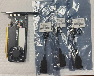NEW HP Nvidia T400 4GB GDDR6 GPU Graphics Video Card W/Adapters - Image 1 of 4
