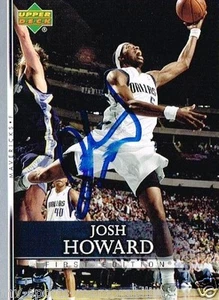 Tarjeta de los Mavericks de la cubierta superior firmada en persona IP 2007-08 JOSH HOWARD ~AUTÉNTICA - Imagen 1 de 1