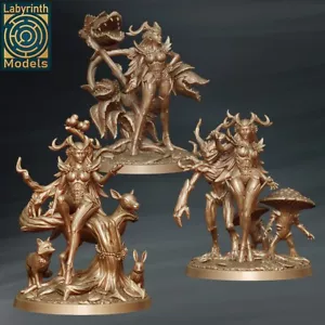 Forest Dryad(x3)/TTRPG/Wargaming/Dungeons and Dragons/Labyrinth Miniatures - Picture 1 of 1