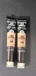 2 Revlon Color Stay Skin Awaken 5-in-1 Concealer + Caffeine, 005 FAIR - 0.27 oz - Picture 1 of 1