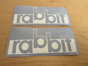 VW MK1 Rabbit Decal Sticker Golf GTI PAIR BLACK OR WHITE - Picture 1 of 9