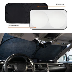 Reflective Foldable Car Sun Shade UV Blind Windscreen Sunshade Visor Protector - Picture 1 of 7
