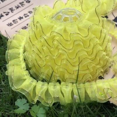 18m DIY Mesh Ruffle Trimming Tulle Frill Edge Pleated Craft for Costume Sewing - Image 1 of 4