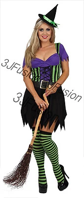 CLASSIFIED Damen Damen Halloween bezaubernd Hexe Kostüm Horror Glamour Kostüm (ET)