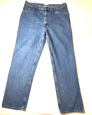 De colección. Pantalones de mezclilla Route 66 para hombre 38x32 regular calce recto azul lavado medio Foto 1 de 4