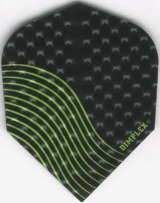 HARROWS Black and Green Dimplex Dart Flights: 3 per set
