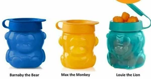 3 x Nuevos Contenedores Tupperware Zoo Crew con Sellos de Snack Oso León Mono Nuevos - Imagen 1 de 2