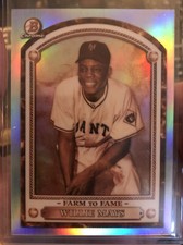 2020 Bowman Chrome Farm To Fame Willie Mays Case Hit Refractor Insert