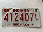 2003 Indiana Truck License Plate 412407L Vintage original