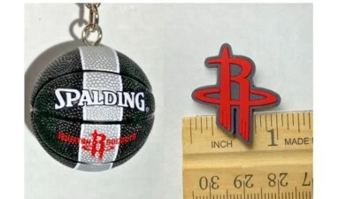 Houston Rockets Basketball Keychain OR Shoe Charm - Image 1 of 3