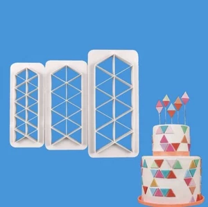 3 piezas herramientas de decoración de fondant para cortadores de galletas geométricas - Imagen 1 de 3