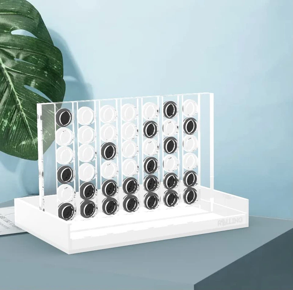 Lucite Acrylic Four in A Row Game - Premium Connect 4 Board and Chips (Clear) - Image 1 of 1