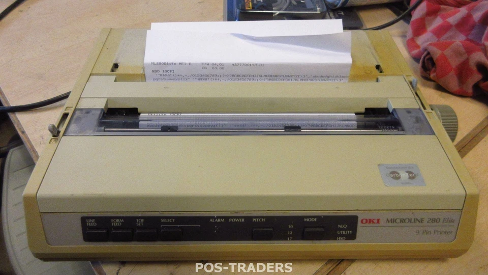 OKI Microline 280 ELITE USB + Parallel A4 9-Pin Mono Matrix Printer VERY YELLOW - Bild 1 von 4