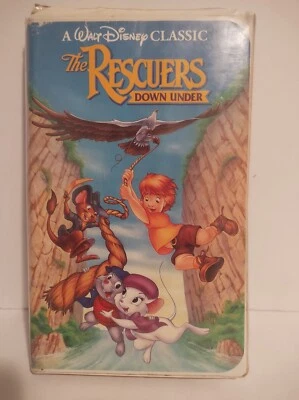 The Rescuers Down Under Walt Disney Classic VHS Tape 1991 Black Diamond Clamshel - Image 1 of 4