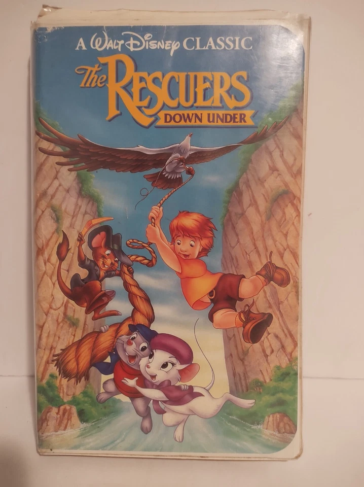 The Rescuers Down Under Walt Disney Classic VHS Tape 1991 Black Diamond Clamshel - Image 1 of 4