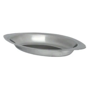 "12 Oz Oval Stainless Au Gratin Dish, Silver" - Picture 1 of 2