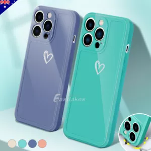 Heart Case Shockproof Cover For iPhone14 13 12 11 Pro Max Mini XR 8 7 SE XS Plus - Picture 1 of 15