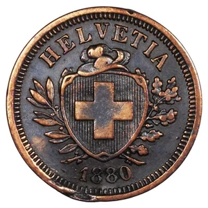 Switzerland - 1 Centime 1880 B Shield Bern - Bronze - KM.3 - Schön.15 - Coin - Picture 1 of 2