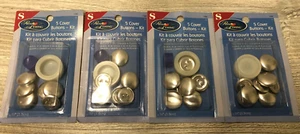 4 New Packs-Prym Sewing 5 Cover Buttons Kit 3/4" Small - Picture 1 of 2