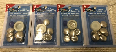 4 New Packs-Prym Sewing 5 Cover Buttons Kit 3/4" Small - Image 1 of 2