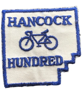 Parche bordado Iowa Hancock Hundred Bicycle Race. - Imagen 1 de 2