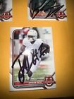 Jayden Reed A Signed Michigan State Spartans Bowman U Football Card