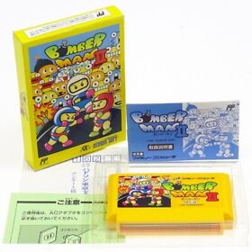 BOMBERMAN II 2 Nintendo FC Japan Import Famicom HUDSON Action NTSC-J Complete