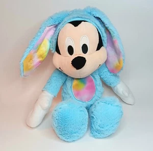 16" Mickey Mouse Easter Bunny Plush Stuffed Animal Doll Clean Disney Just Play - Picture 1 of 9