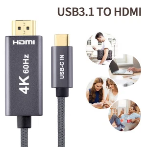 USB C to HDMI Adapter Cable 4K 60Hz Type C 3.1 Male to HDMI for New MacBook - Picture 1 of 8