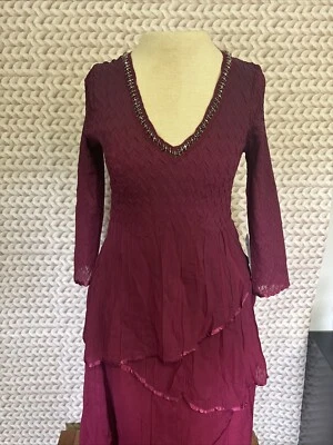 (NORDSTROM) Vestido de Gasa Ombré Charmeuse en Niveles Komarov, Para Mujer’s M, Venta al por menor $398 Foto 1 de 4