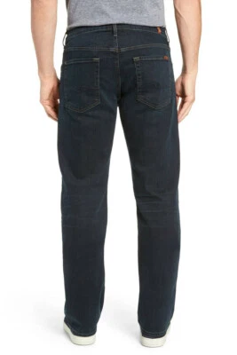 NWT 7 FOR ALL MANKIND Mens Austyn Relaxed Straight Leg Jeans Size 32 Contra CTRA - Image 1 of 4