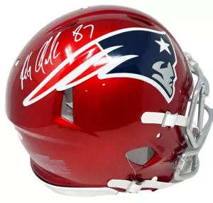 Rob Gronkowski Signed New England Patriots Flash Full Size Authentic Helmet; JSA - Picture 1 of 3