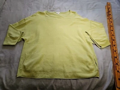 Camisa para mujer Jill Pure mediana tejida recortada algodón cachemir bolsillos con cuello redondo Foto 1 de 4