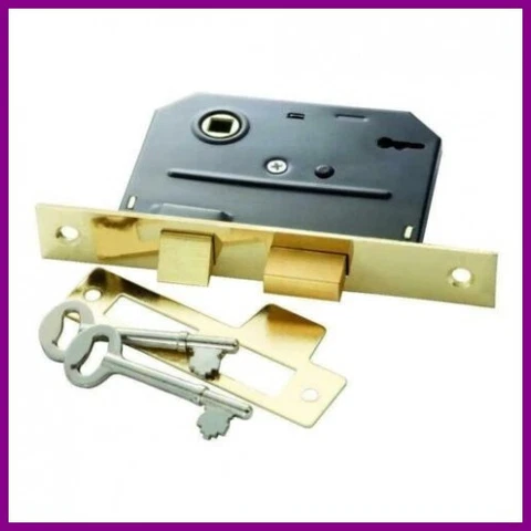 Polished Brass Bit Key Mortise Lock Cover