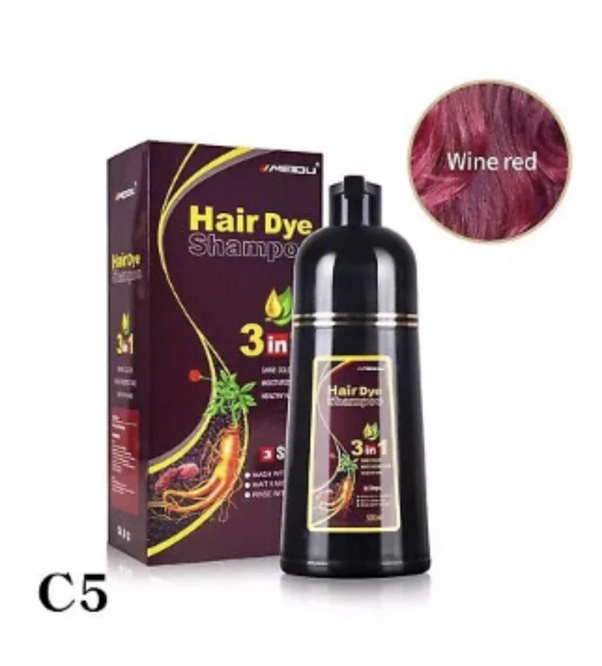 Champú color tinte para cabello MEIDU 500 ml (ROJO VINO) + ENVÍO PRIORITARIO USPS GRATIS + VENDEDOR DE EE. UU. Foto 1 de 1