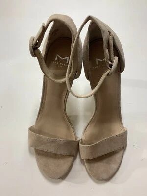 Marc Fisher Women's Sz 7 Bettye Nude Suede Ankle Strap Heeled Sandals  - Image 1 of 4