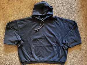 Sudadera con Capucha Yeezy Gap Doble Capa Gran Tamaño Poética Negra INÉDITA Nueva - Imagen 1 de 10
