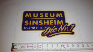 Alter Aufkleber Museum Sinsheim - Die Nr.1 - - Bild 1 von 2
