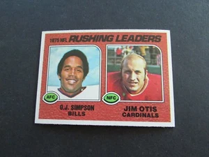1976 Topps 75 NFL Rushing Leaders Card #203 O.J. Simpson Jim Otis 2nd Listing - Picture 1 of 3
