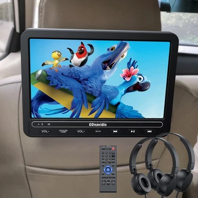 2 10.5" Doble Pantalla Coche Reposacabezas Reproductor DVD Monitor TV Batería Recargable USB Foto 1 de 4