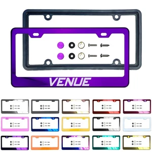 New Laser Etched Customize Stainless Steel License Plate Frame Metal Caps-Venue - Picture 1 of 129