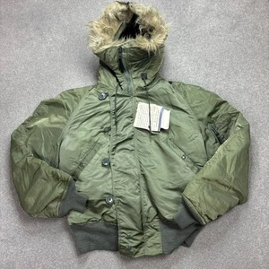 N 2B Jacket Adult Medium Green Alpha Industries Army Flying Snorkel Outdoor Men* - Picture 1 of 11