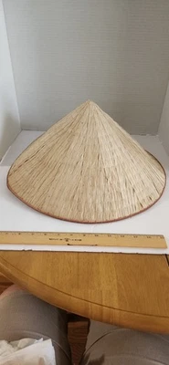 VINTAGE Vietnamese Nón* Lá Conical Hat Hand Made With Bamboo And Palm Leaves - Image 1 of 4