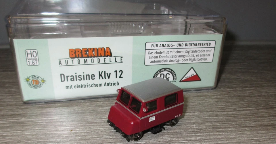 Brekina 63040 Draisine Klv 12,  Deutsche Bundesbahn (DB), Epoche IV ___ Digital - Bild 1 von 3