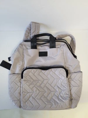 Steve Madden Bqueens White Quilted Large Backpack Diaper Bag Puffer - Image 1 of 4
