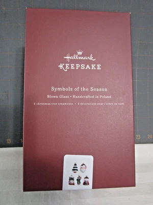 Juego de 5 adornos Hallmark QK1875 2017 "Símbolos de la temporada" Foto 1 de 4