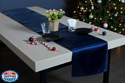 MDS Christmas Satin Table Runners - 10 Pack, 12 x 108 Inches - Bright Silk Sa - Image 1 of 4