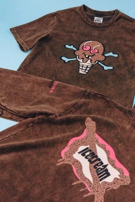 Sudadera con Capucha Ice Cream X Smino Zero Fatigue Nueva con Etiquetas Lavado a Piedra Marrón Rosa Para Hombres Talla 4XL DS Foto 1 de 4